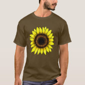 Grote gouden zonnebloem t-shirt (Voorkant)