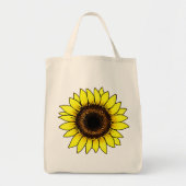 Grote gouden zonnebloem tote bag (Voorkant)