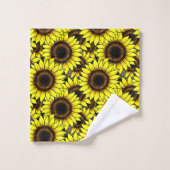 Grote gouden zonnebloemen bad handdoek (Wasdoekje)
