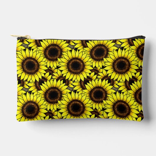 Grote gouden zonnebloemen etui (Voorkant)