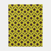 Grote gouden zonnebloemen fleece deken (Voorkant)