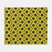 Grote gouden zonnebloemen fleece deken (Voorkant (Horizontaal))