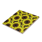 Grote gouden zonnebloemen tegeltje (Zijkant)