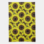 Grote gouden zonnebloemen theedoek (Verticaal)