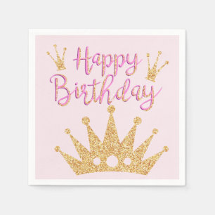 Grote goudglitter en Sparkle Crown Servet