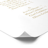 Grote goudkalligrafie met meer dan 200 zitplaatsen poster (Hoek)