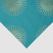 Grote goudkompassen voor Blauwgroen ontkoppeling Tissuepapier (Detail)