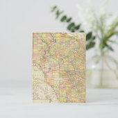 Grote graafschappen en spoorwegen in Texas Briefkaart (Staand voorkant)