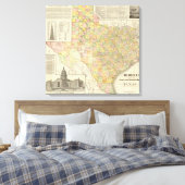 Grote graafschappen en spoorwegen in Texas Canvas Afdruk (Insitu (Slaapkamer))