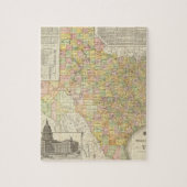 Grote graafschappen en spoorwegen in Texas Legpuzzel (Verticaal)