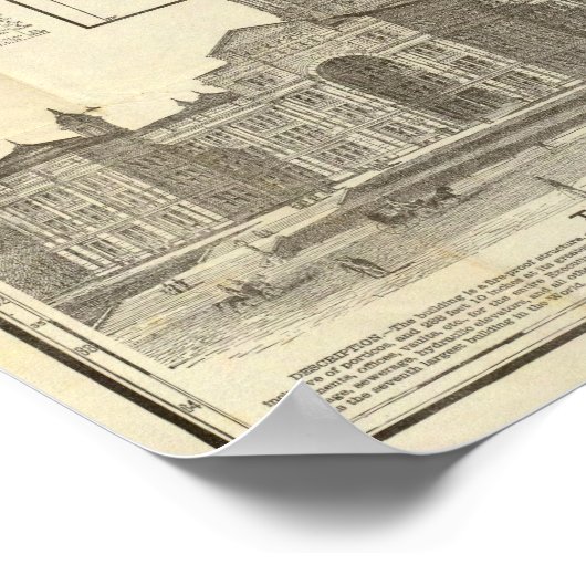 Grote graafschappen en spoorwegen in Texas Poster (Hoek)