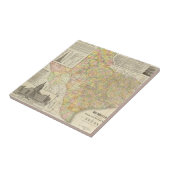 Grote graafschappen en spoorwegen in Texas Tegeltje (Zijkant)