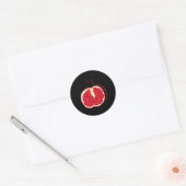 Grote granaatappel gesneden kostuum Schattige Easy Ronde Sticker (Envelop)