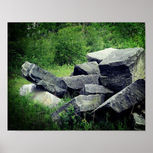 Grote granietstenen natuur poster (Voorkant)