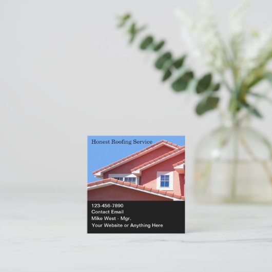 Grote Graphic Roofing Professionele Visitekaartjes (Staand voorkant)