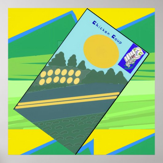 Grote Grappige Eieren die de Weg Oversteken Poster (Voorkant)