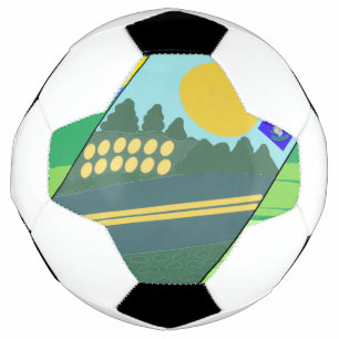 Grote Grappige Eieren Die de Weg Oversteken Voetbal