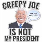 GROTE GRAPPIGE GRIEZELIGE JOE BIDEN STICKS STICKER (Voorkant)