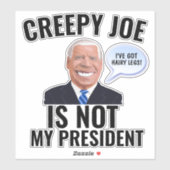 GROTE GRAPPIGE GRIEZELIGE JOE BIDEN STICKS STICKER (Vel)