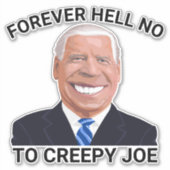 GROTE GRAPPIGE GRIEZELIGE JOE BIDEN STICKS STICKER (Voorkant)