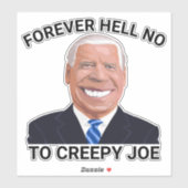 GROTE GRAPPIGE GRIEZELIGE JOE BIDEN STICKS STICKER (Vel)