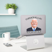 GROTE GRAPPIGE GRIEZELIGE JOE BIDEN STICKS STICKER (Laptop op bureau)