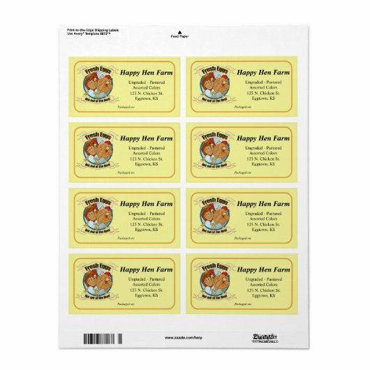 Grote Grappige Kippen Label (Full Sheet)