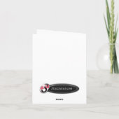 Grote Grappige Roze Uil "Dank je" Kaart (Achterkant)