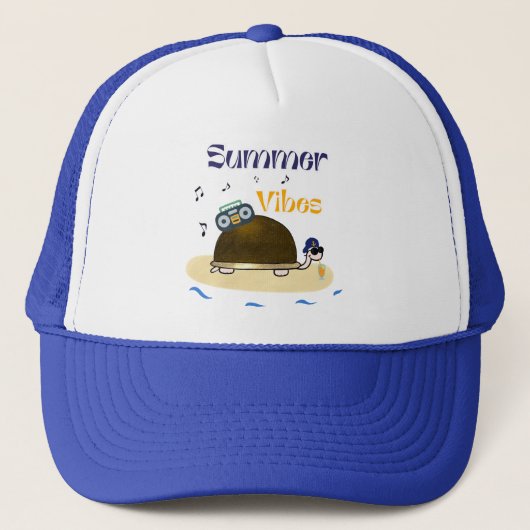 Grote grappige schildpad trucker pet (Voorkant)