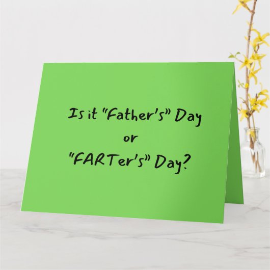 Grote Grappige Vaderdag Kaart (Gele Bloem)