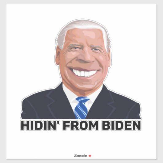 GROTE GRAPPIGE VERSTOPPERTJE VAN JOE BIDEN DECALS STICKER (Vel)