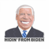 GROTE GRAPPIGE VERSTOPPERTJE VAN JOE BIDEN DECALS STICKER (Voorkant)