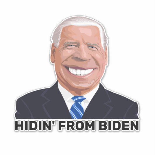 GROTE GRAPPIGE VERSTOPPERTJE VAN JOE BIDEN DECALS STICKER (Voorkant)