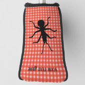 Grote griezelige zwarte mier op tafelkleed picknic golfheadcover (Draai 90)