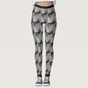 Grote griezelige zwarte witte bijen schedels op vl leggings