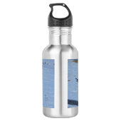 Grote Grijze boomgaard en sneeuwwildRaptor aan lan Waterfles (Achterkant)