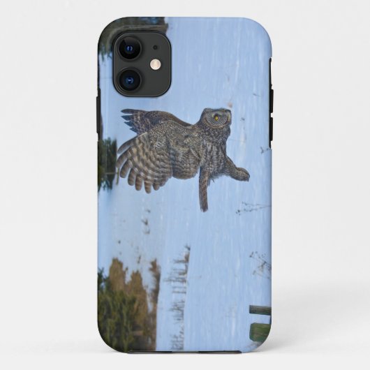 Grote grijze boomgaard en sneeuwwildRaptor Case-Mate iPhone Case (Achterkant)