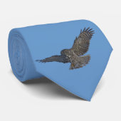 Grote grijze boomkor en blauwe hemelvaarder stropdas (Opgerold)