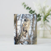 Grote grijze boomkorren - Creamy Brown Watcher Briefkaart (Staand voorkant)