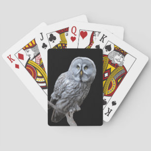 Grote grijze boomkorren pokerkaarten