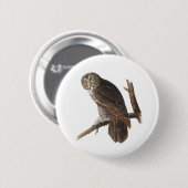 Grote grijze boomkorren ronde button 5,7 cm (Voorkant /achterkant)