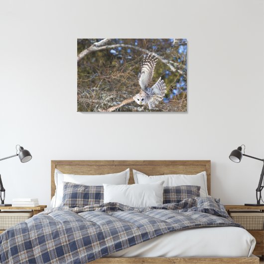 Grote Grijze boomkorvisserij Canvas Afdruk (Insitu (Slaapkamer))