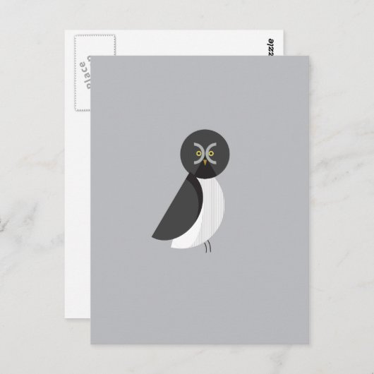 Grote grijze briefkaart (Voorkant / Achterkant)