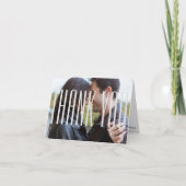 Grote grijze Empire-fotokaart - bedankkaart (Voorkant)