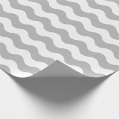 Grote grijze en witte golven die papier verpakken (Hoek)