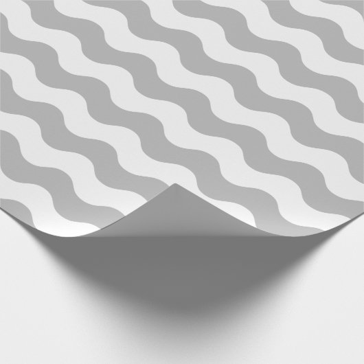 Grote grijze en witte golven die papier verpakken (Hoek)