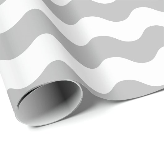 Grote grijze en witte golven die papier verpakken (Rol Hoek)