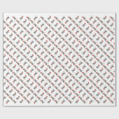 Grote grijze kamstaart cadeaupapier (Vlak)