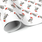 Grote grijze kamstaart cadeaupapier (Rol Hoek)