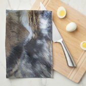 Grote Grijze Owl Eyes Wildlife Tea-Towel Theedoek (Quarter Fold)